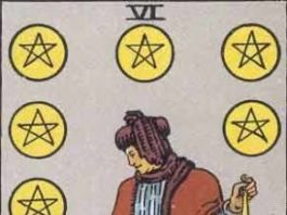 Tarot Symbols Six of Pentacles