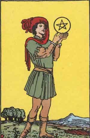 Tarot Symbols Page of Pentacles