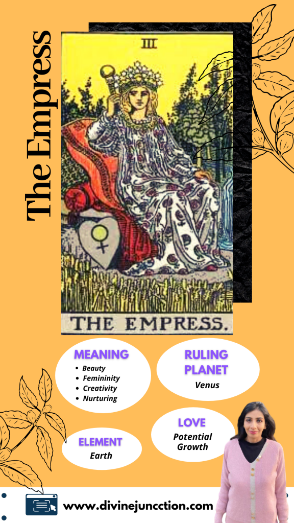 empress tarot card infographic
